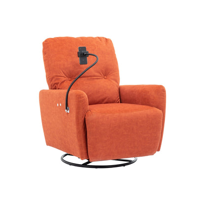 Roomfitters 270 Degree Swivel Electric Recliner Home Theater Seating Single Reclining Sofa Rocking Motion Recliner