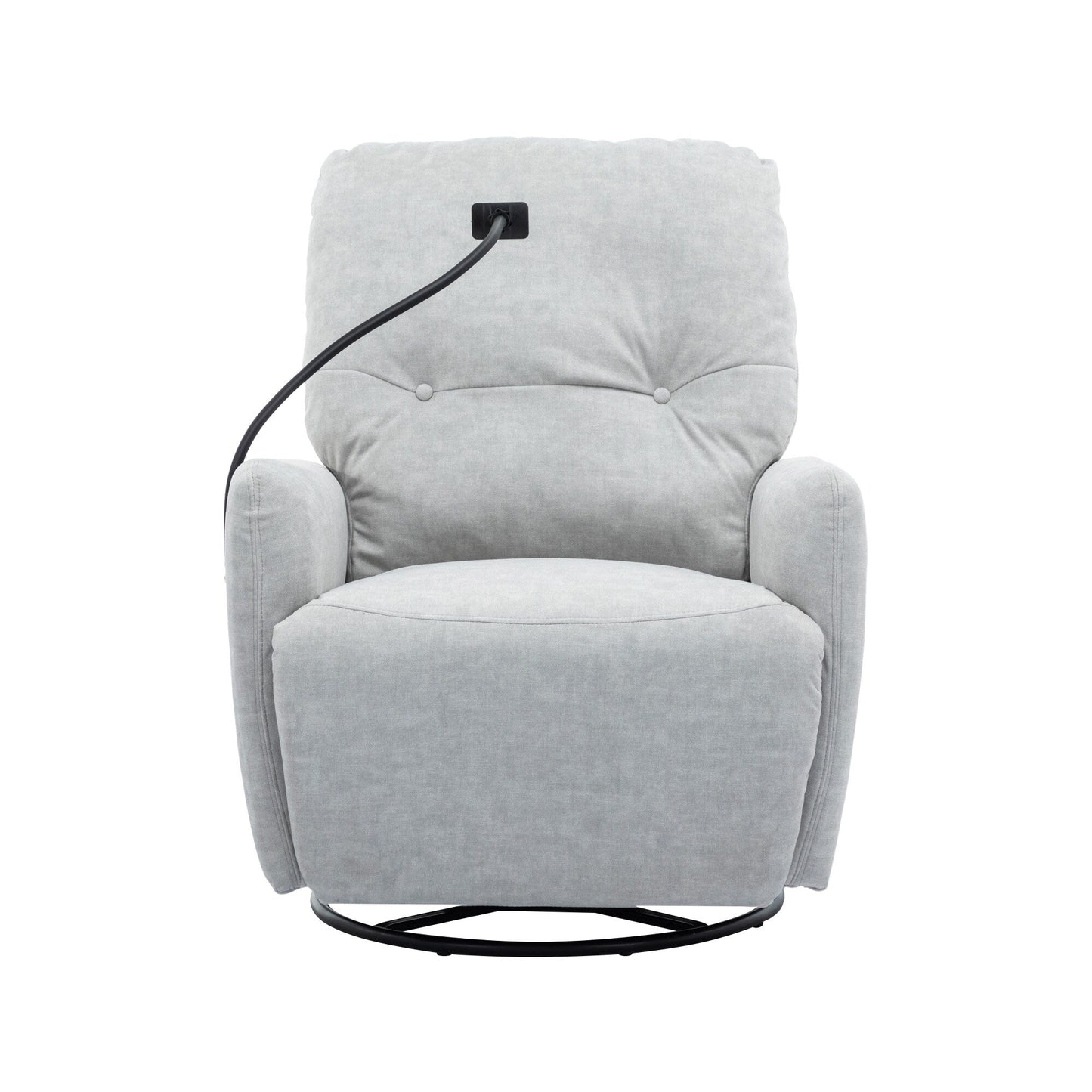 Roomfitters 270 Degree Swivel Electric Recliner Home Theater Seating Single Reclining Sofa Rocking Motion Recliner