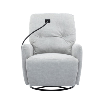 Roomfitters 270 Degree Swivel Electric Recliner Home Theater Seating Single Reclining Sofa Rocking Motion Recliner