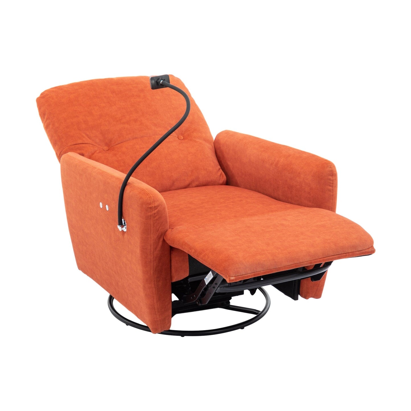 Roomfitters 270 Degree Swivel Electric Recliner Home Theater Seating Single Reclining Sofa Rocking Motion Recliner