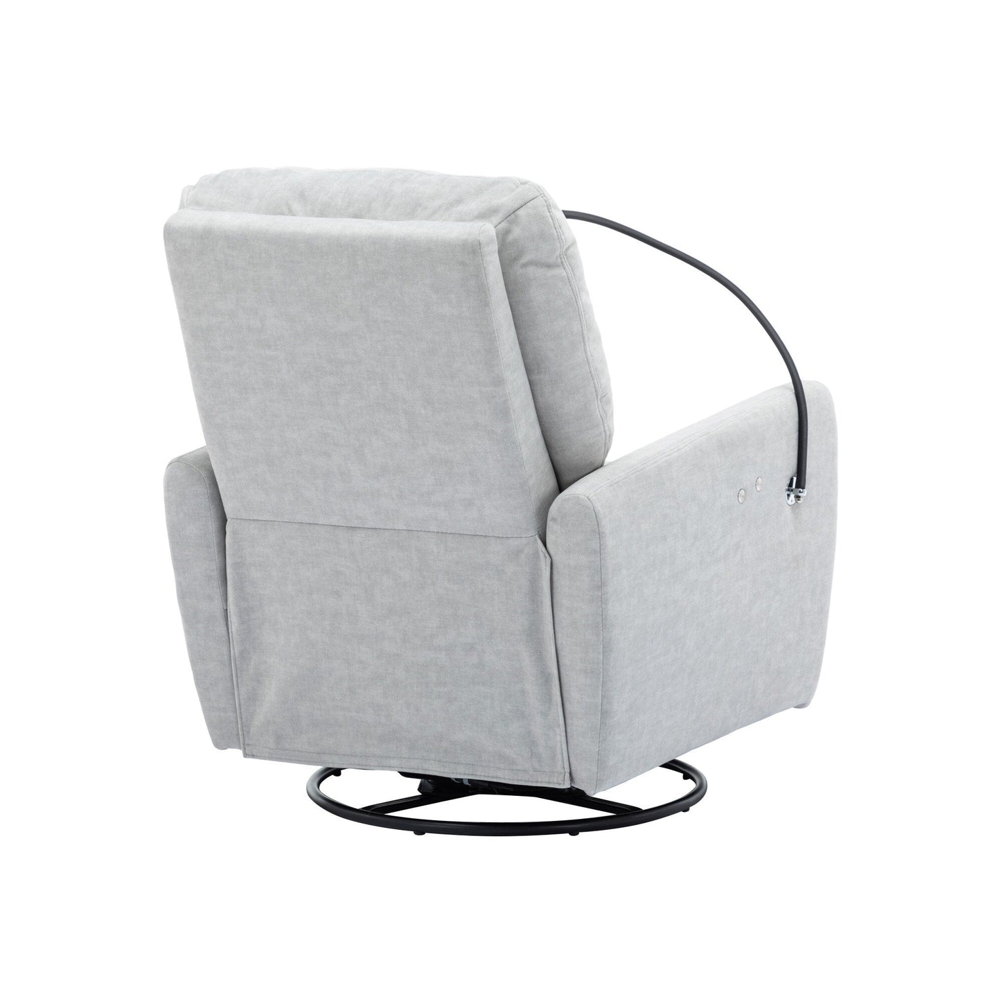 Roomfitters 270 Degree Swivel Electric Recliner Home Theater Seating Single Reclining Sofa Rocking Motion Recliner