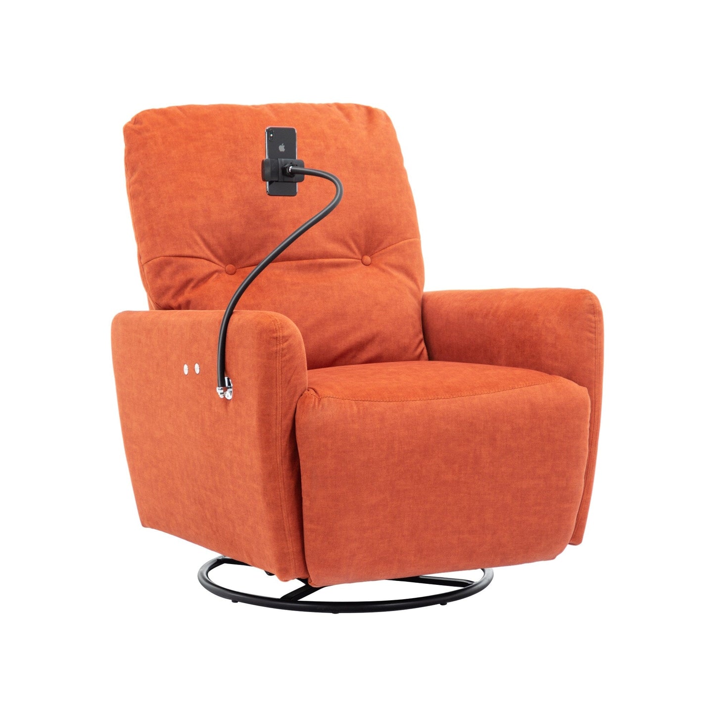 Roomfitters 270 Degree Swivel Electric Recliner Home Theater Seating Single Reclining Sofa Rocking Motion Recliner