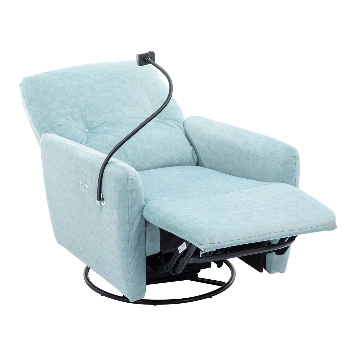 Roomfitters 270 Degree Swivel Electric Recliner Home Theater Seating Single Reclining Sofa Rocking Motion Recliner