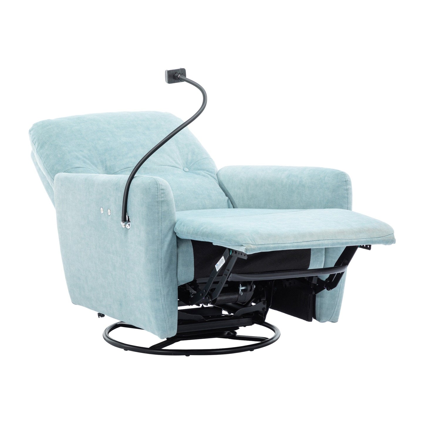 Roomfitters 270 Degree Swivel Electric Recliner Home Theater Seating Single Reclining Sofa Rocking Motion Recliner