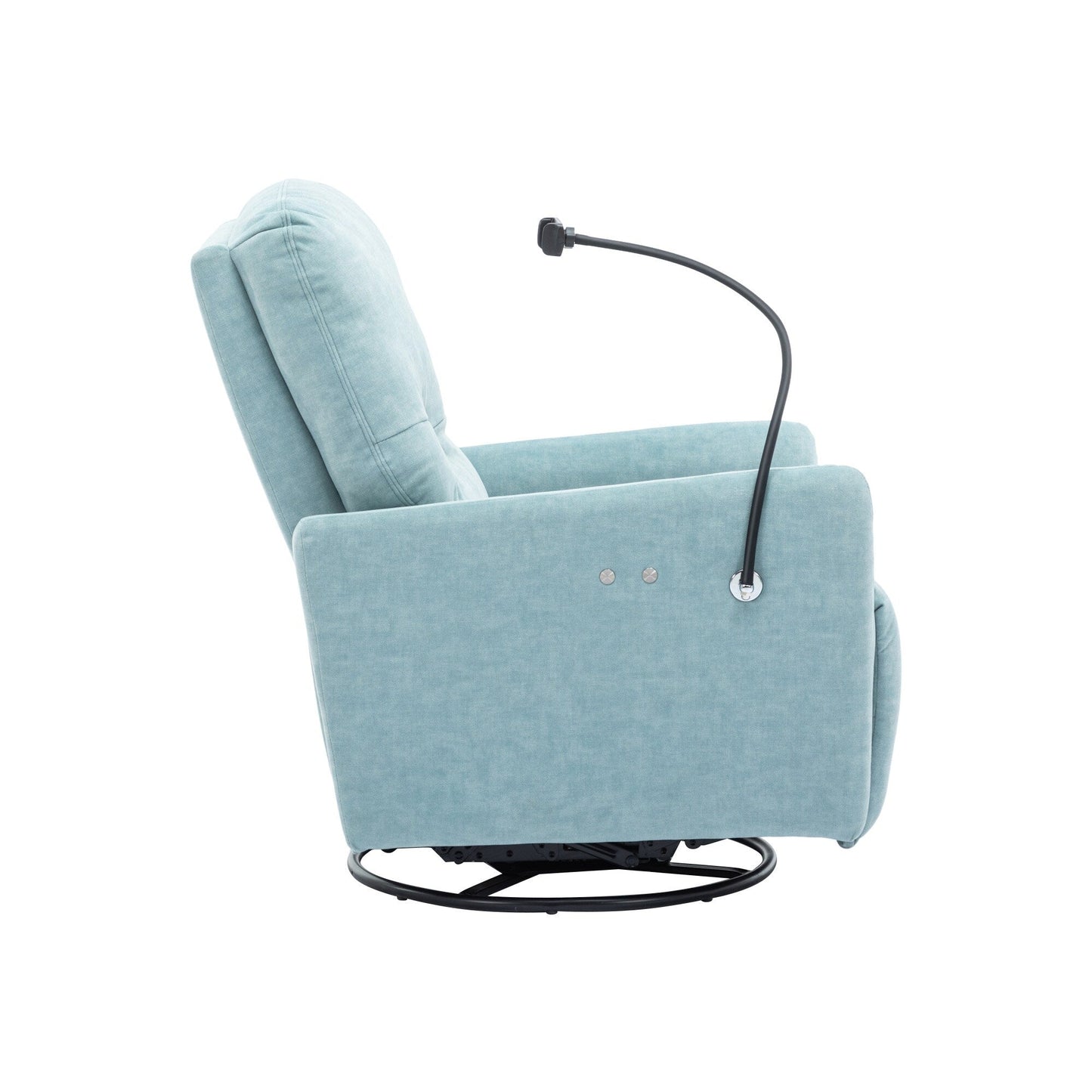 Roomfitters 270 Degree Swivel Electric Recliner Home Theater Seating Single Reclining Sofa Rocking Motion Recliner