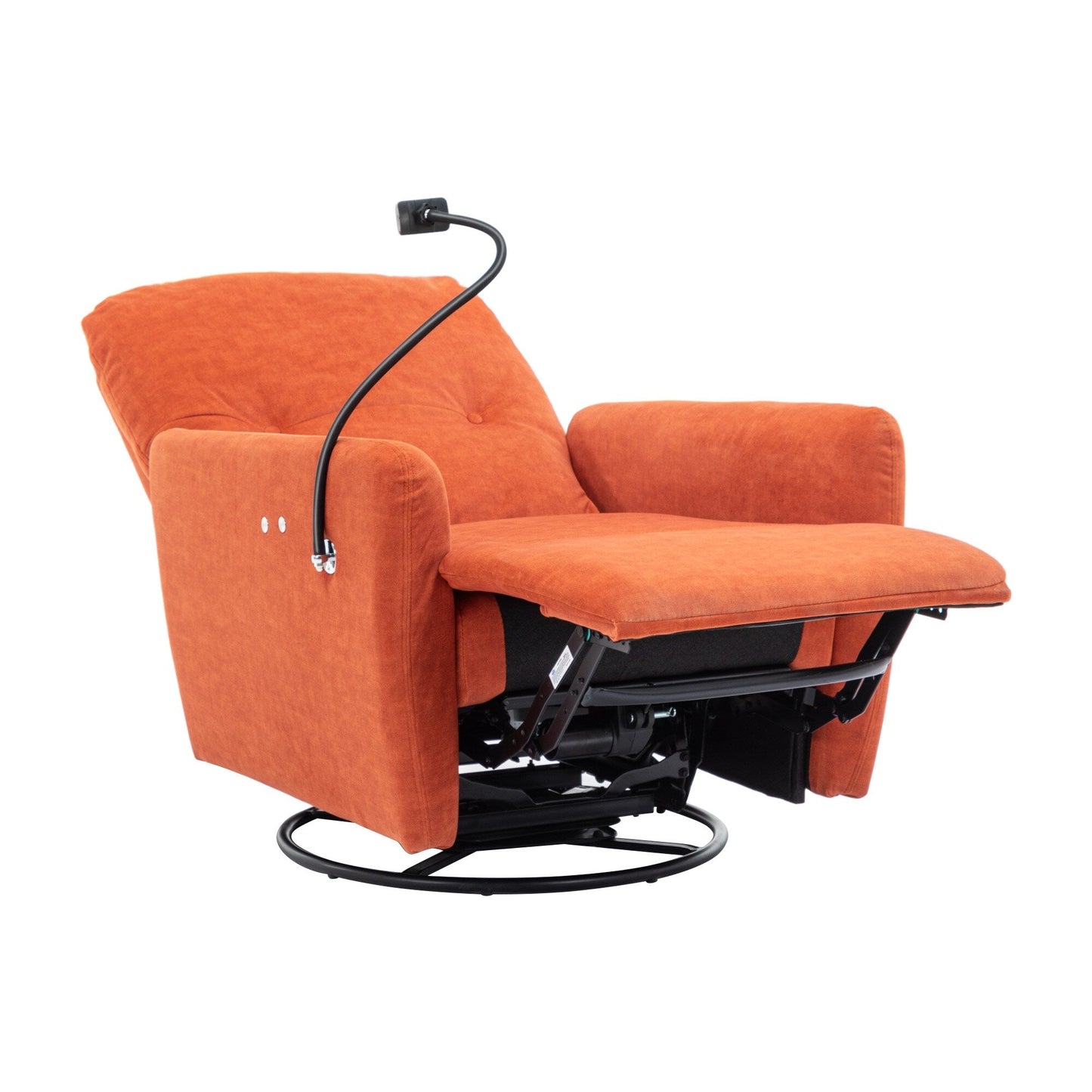 Roomfitters 270 Degree Swivel Electric Recliner Home Theater Seating Single Reclining Sofa Rocking Motion Recliner