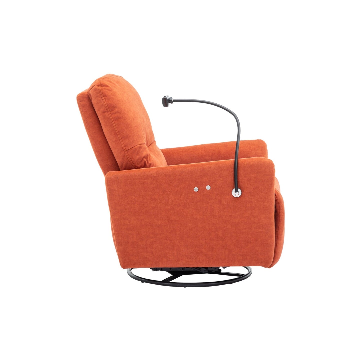 Roomfitters 270 Degree Swivel Electric Recliner Home Theater Seating Single Reclining Sofa Rocking Motion Recliner