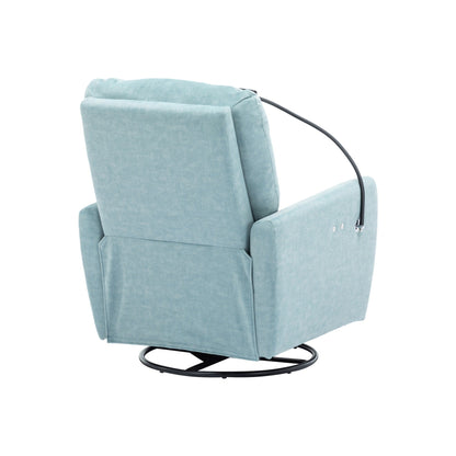 Roomfitters 270 Degree Swivel Electric Recliner Home Theater Seating Single Reclining Sofa Rocking Motion Recliner