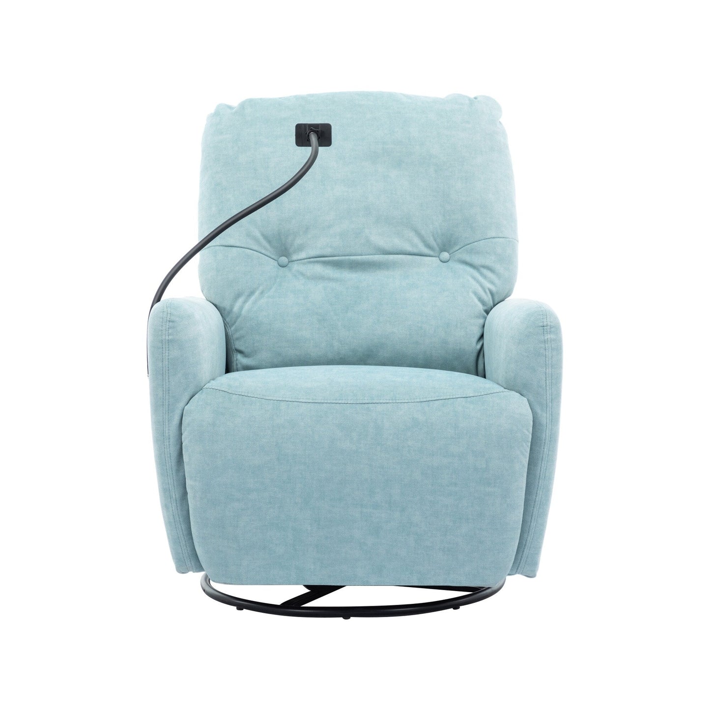 Roomfitters 270 Degree Swivel Electric Recliner Home Theater Seating Single Reclining Sofa Rocking Motion Recliner