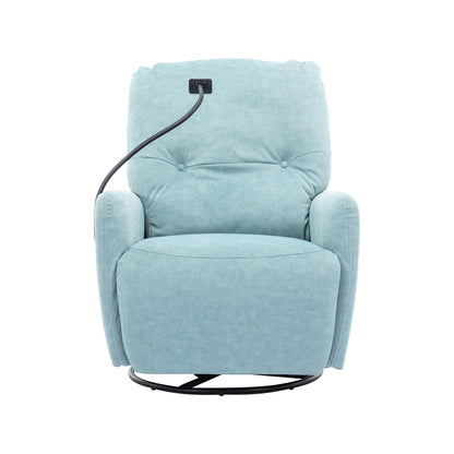 Roomfitters 270 Degree Swivel Electric Recliner Home Theater Seating Single Reclining Sofa Rocking Motion Recliner