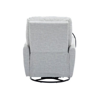 Roomfitters 270 Degree Swivel Electric Recliner Home Theater Seating Single Reclining Sofa Rocking Motion Recliner