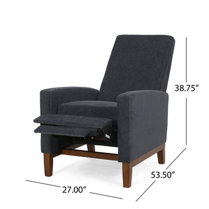 Roomfitters 27'' Wide Wood Hand Manual Club Recliner, Comfortable Lounge Chair for Living Room