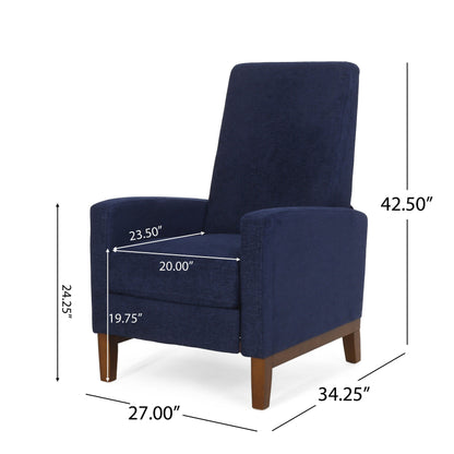 Roomfitters 27'' Wide Wood Hand Manual Club Recliner, Comfortable Lounge Chair for Living Room