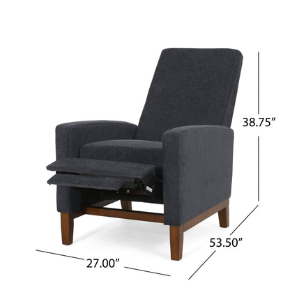 Roomfitters 27'' Wide Wood Hand Manual Club Recliner, Comfortable Lounge Chair for Living Room