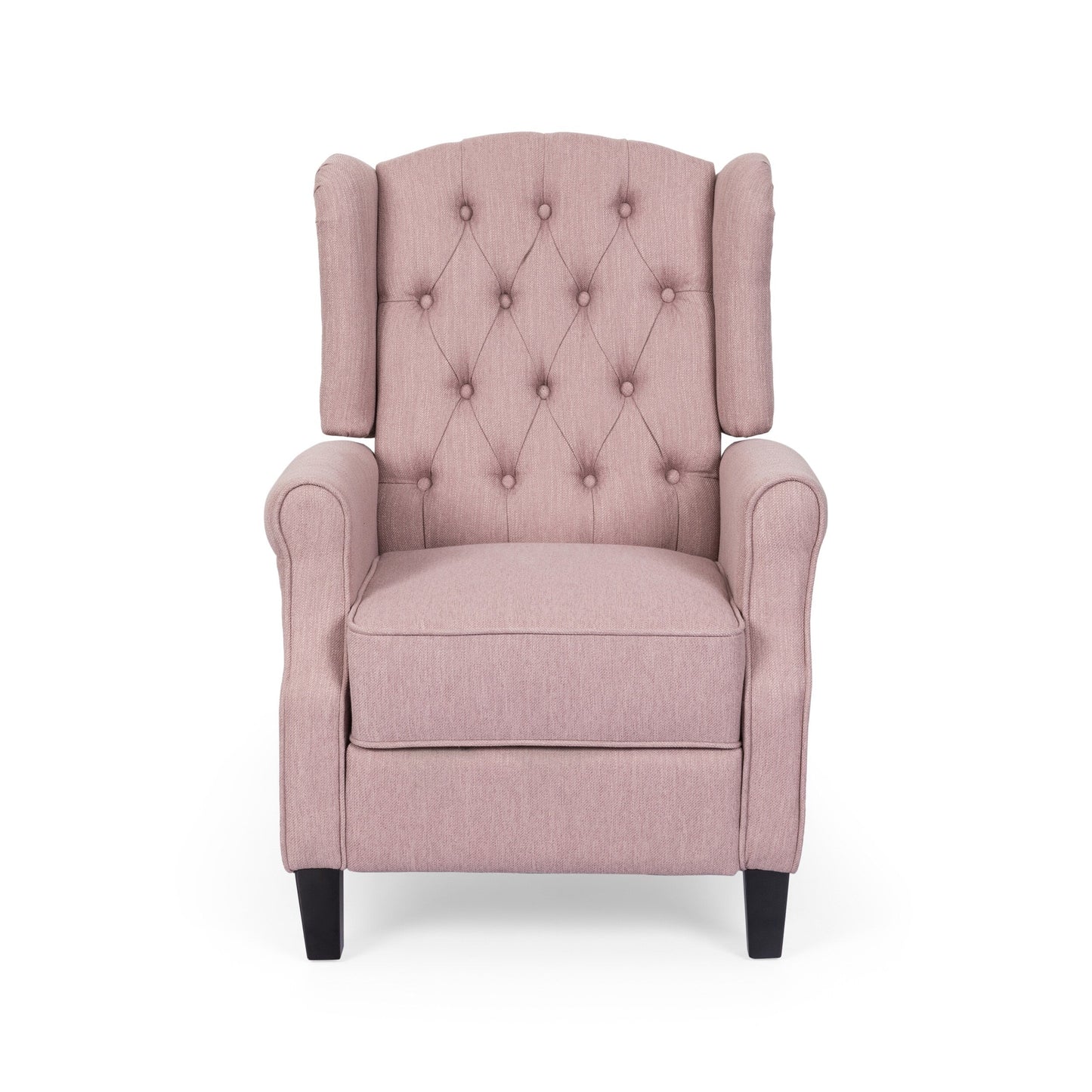 Roomfitters 28 Wide Manual Wing Chair Recliner, Elegant Recliner for Living Room, Bedroom, Pink