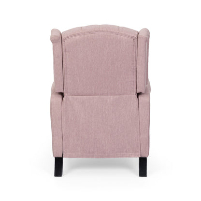 Roomfitters 28 Wide Manual Wing Chair Recliner, Elegant Recliner for Living Room, Bedroom, Pink