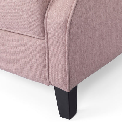 Roomfitters 28 Wide Manual Wing Chair Recliner, Elegant Recliner for Living Room, Bedroom, Pink