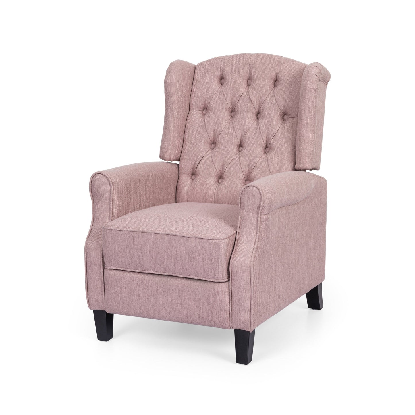 Roomfitters 28 Wide Manual Wing Chair Recliner, Elegant Recliner for Living Room, Bedroom, Pink