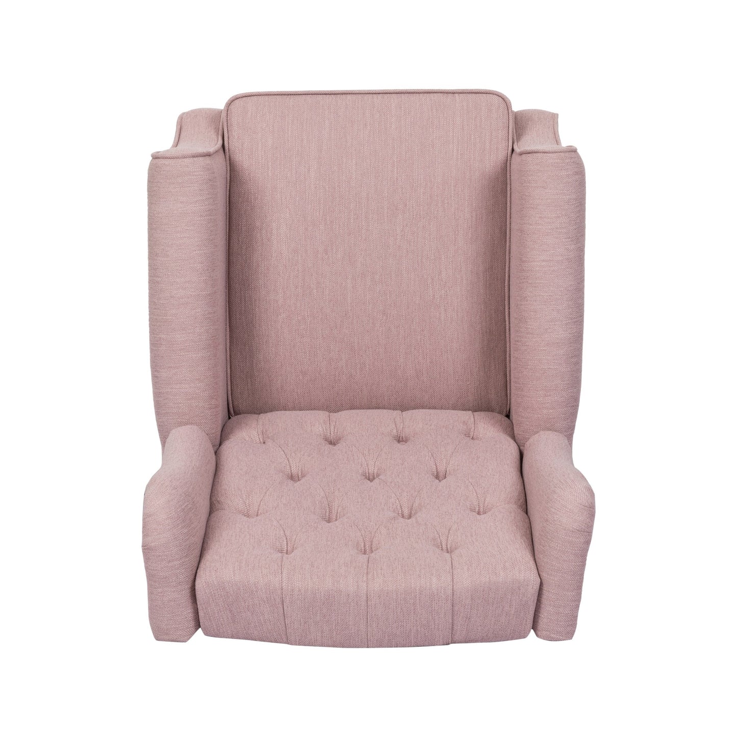 Roomfitters 28 Wide Manual Wing Chair Recliner, Elegant Recliner for Living Room, Bedroom, Pink