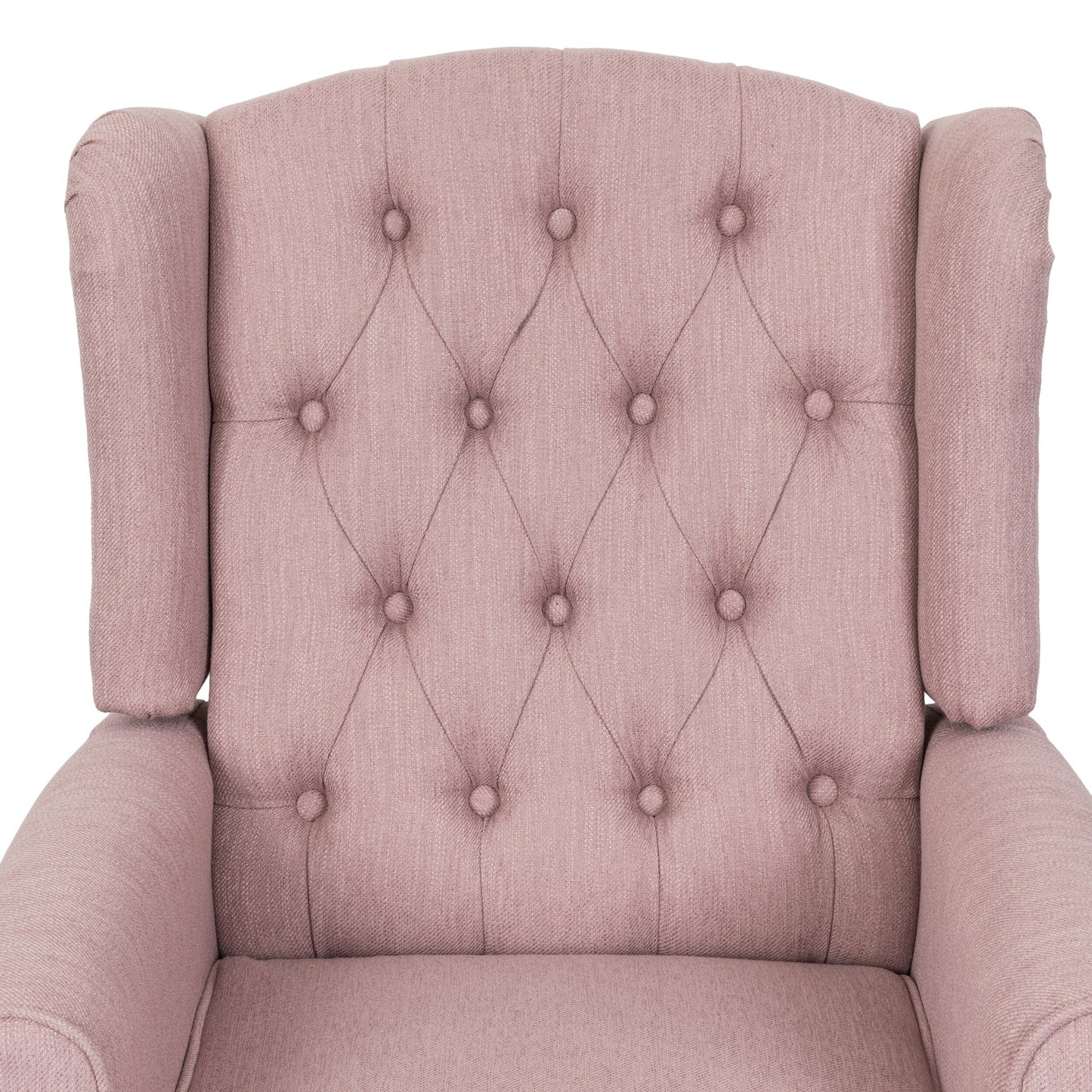 Roomfitters 28 Wide Manual Wing Chair Recliner, Elegant Recliner for Living Room, Bedroom, Pink