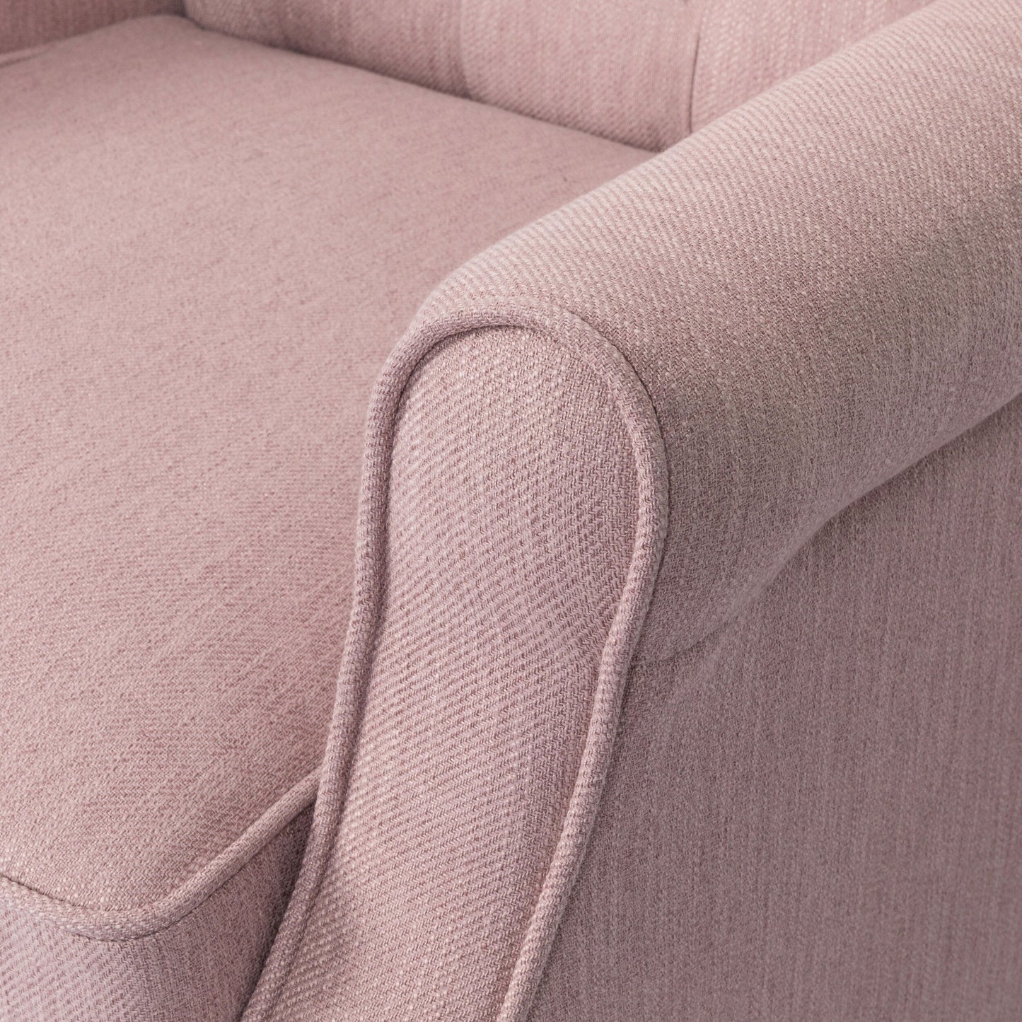 Roomfitters 28 Wide Manual Wing Chair Recliner, Elegant Recliner for Living Room, Bedroom, Pink