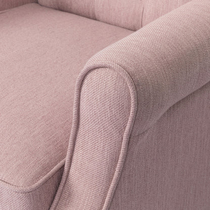 Roomfitters 28 Wide Manual Wing Chair Recliner, Elegant Recliner for Living Room, Bedroom, Pink