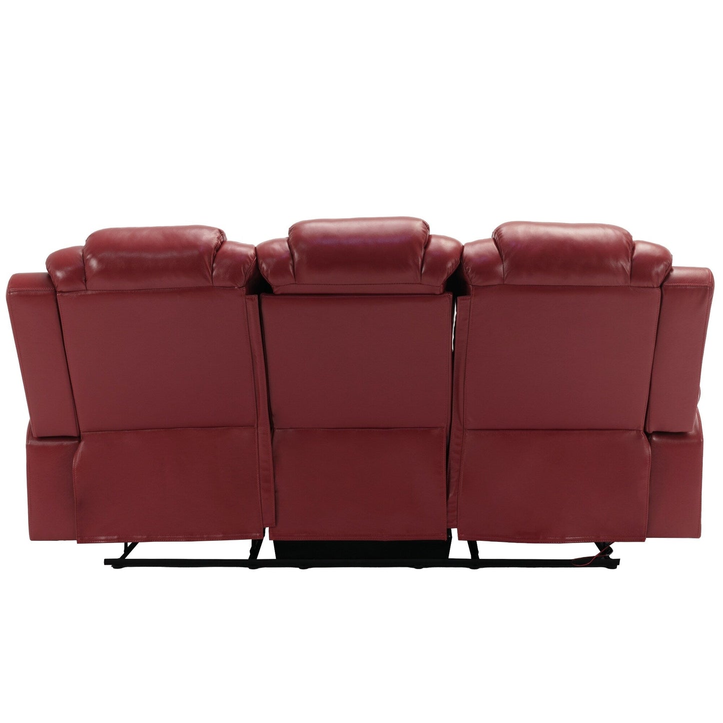 Roomfitters 3 Pcs Recliner Sofa Set with Manual Recliner Chairs, Center Console Storage, and Soft Ambient Lighting