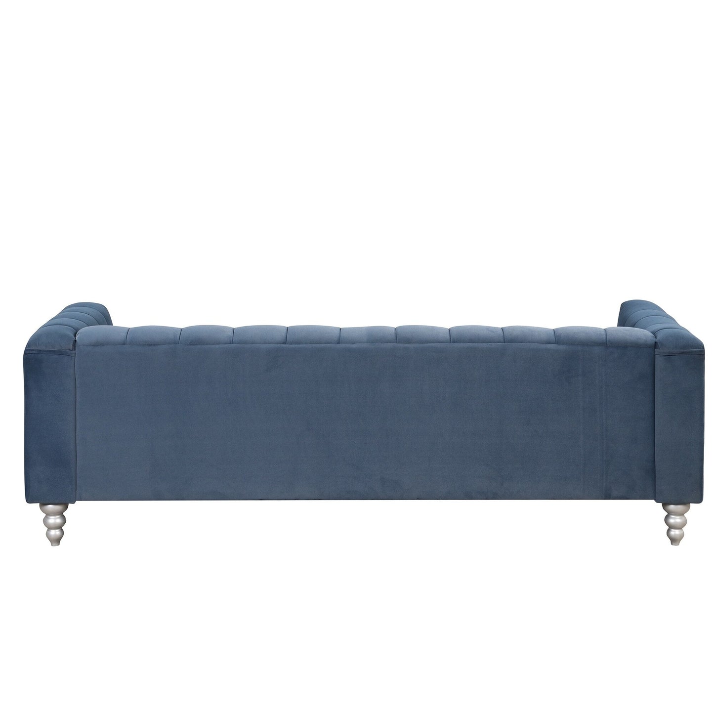 Roomfitters 3 Pcs Sofa Set with Solid Wood Legs, Button Tufted Backrest, and Dutch Fleece Upholstery, Includes Three-Seater