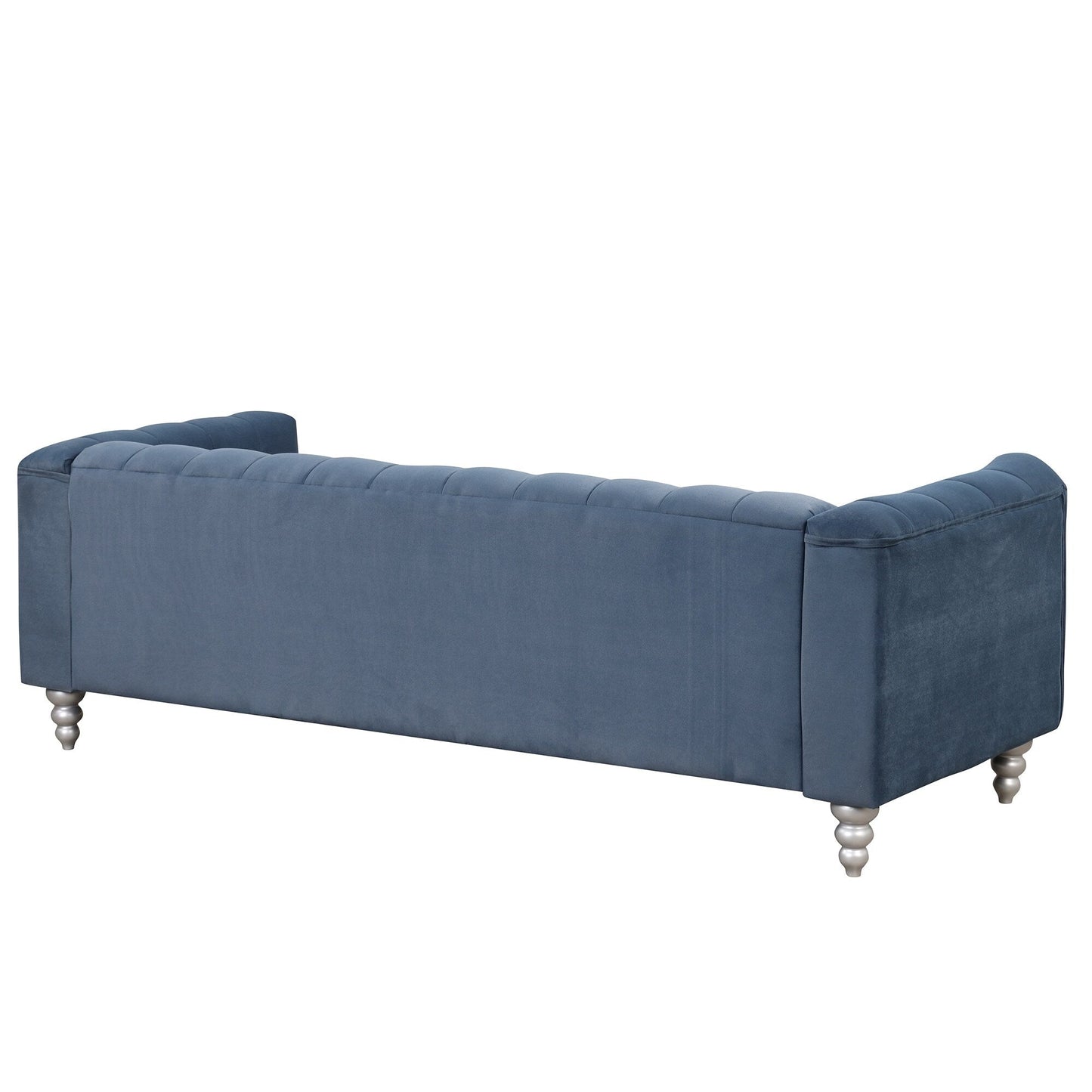 Roomfitters 3 Pcs Sofa Set with Solid Wood Legs, Button Tufted Backrest, and Dutch Fleece Upholstery, Includes Three-Seater