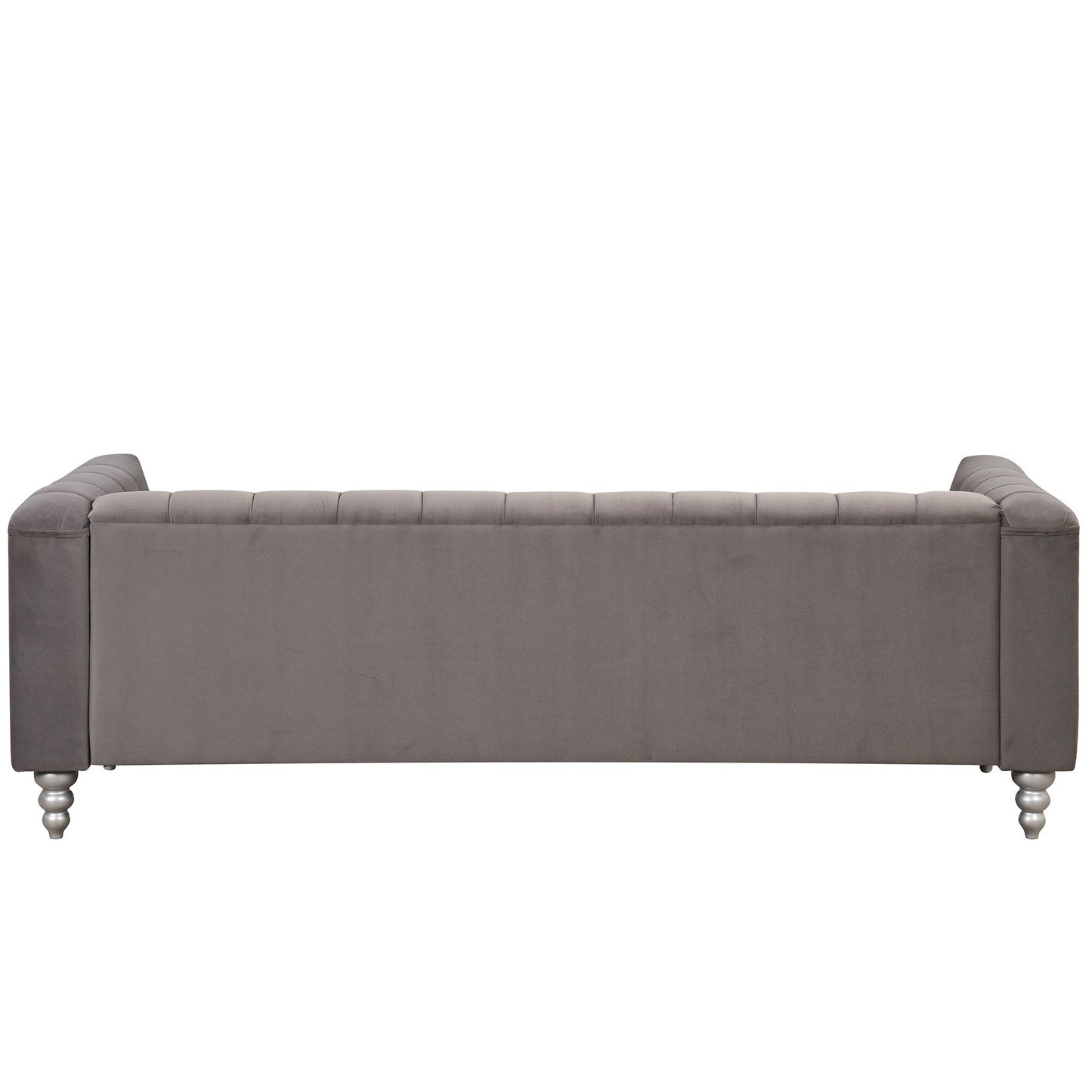 Roomfitters 3 Pcs Sofa Set with Solid Wood Legs, Button Tufted Backrest, and Dutch Fleece Upholstery, Includes Three-Seater
