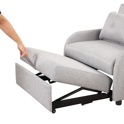 Roomfitters 3-in-1 Pull-Out Sofa Sleeper with 2-Wing Table USB Charging Port for Living Room Recreation Room