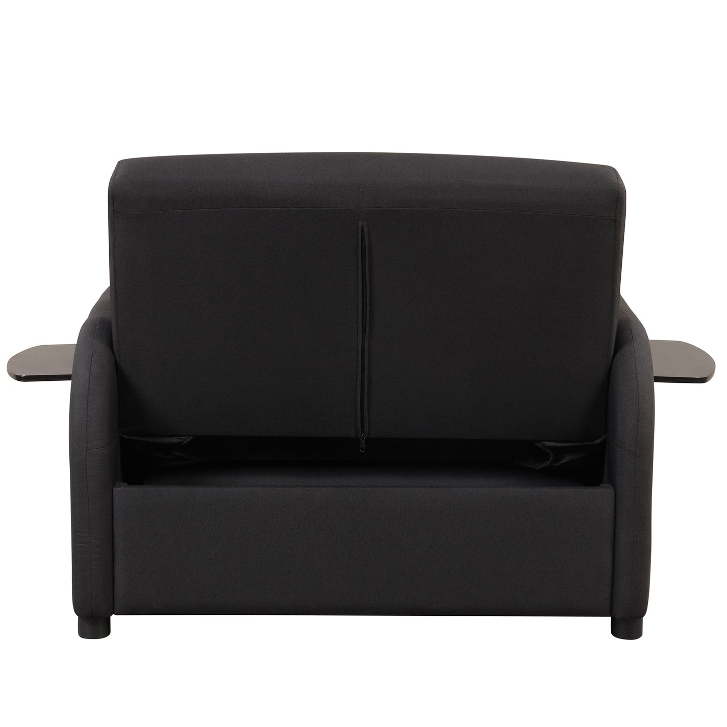 Roomfitters 3-in-1 Pull-Out Sofa Sleeper with 2-Wing Table USB Charging Port for Living Room Recreation Room