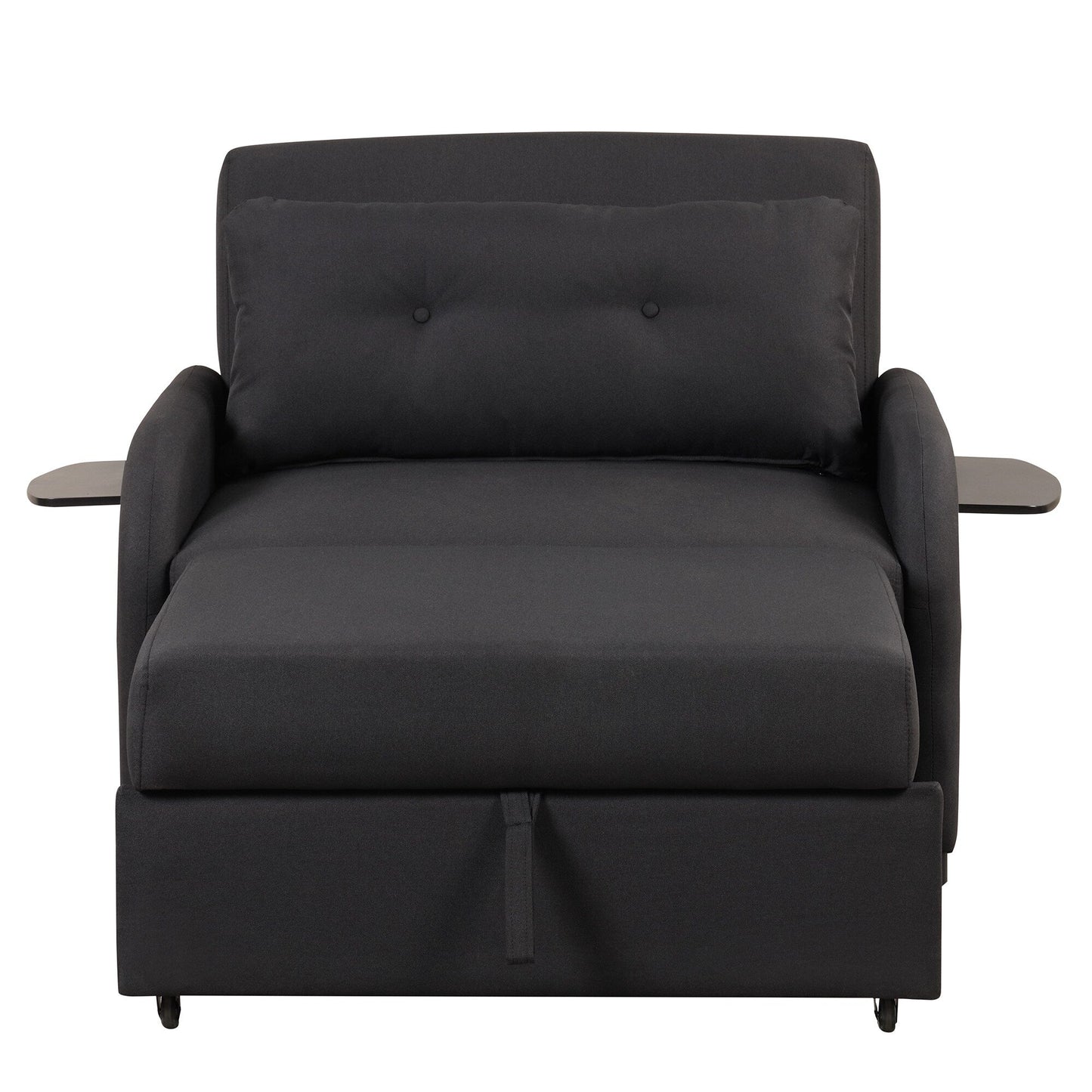 Roomfitters 3-in-1 Pull-Out Sofa Sleeper with Wing Tables, USB Charging, and Nap-Friendly Fabric for Living Room