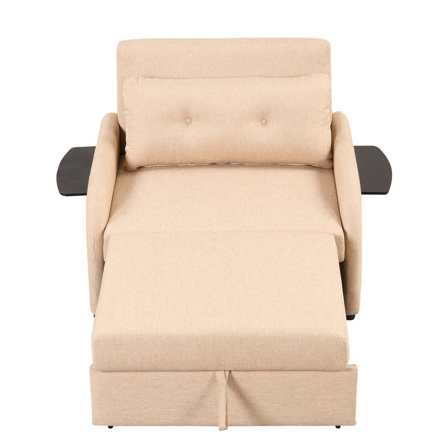 Roomfitters 3-in-1 Pull-Out Sofa Sleeper with Wing Tables, USB Charging, and Nap-Friendly Fabric for Living Room