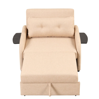 Roomfitters 3-in-1 Pull-Out Sofa Sleeper with Wing Tables, USB Charging, and Nap-Friendly Fabric for Living Room