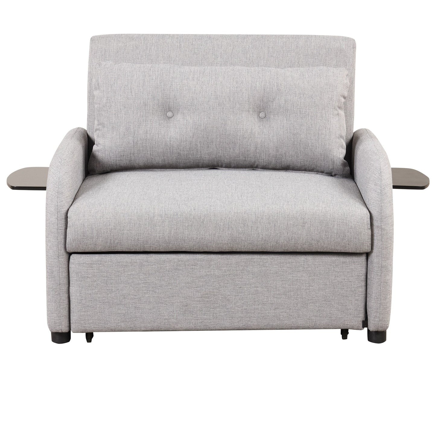 Roomfitters 3-in-1 Pull-Out Sofa Sleeper with Wing Tables, USB Charging, and Nap-Friendly Fabric for Living Room