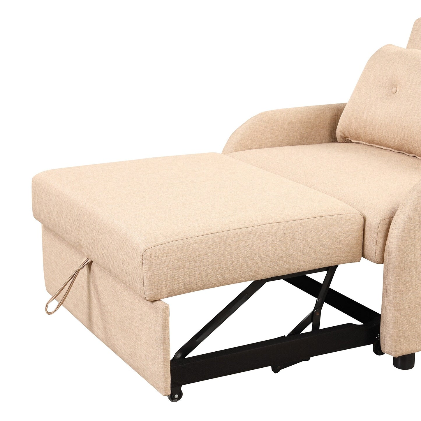 Roomfitters 3-in-1 Pull-Out Sofa Sleeper with Wing Tables, USB Charging, and Nap-Friendly Fabric for Living Room