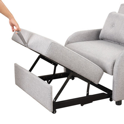 Roomfitters 3-in-1 Pull-Out Sofa Sleeper with Wing Tables, USB Charging, and Nap-Friendly Fabric for Living Room