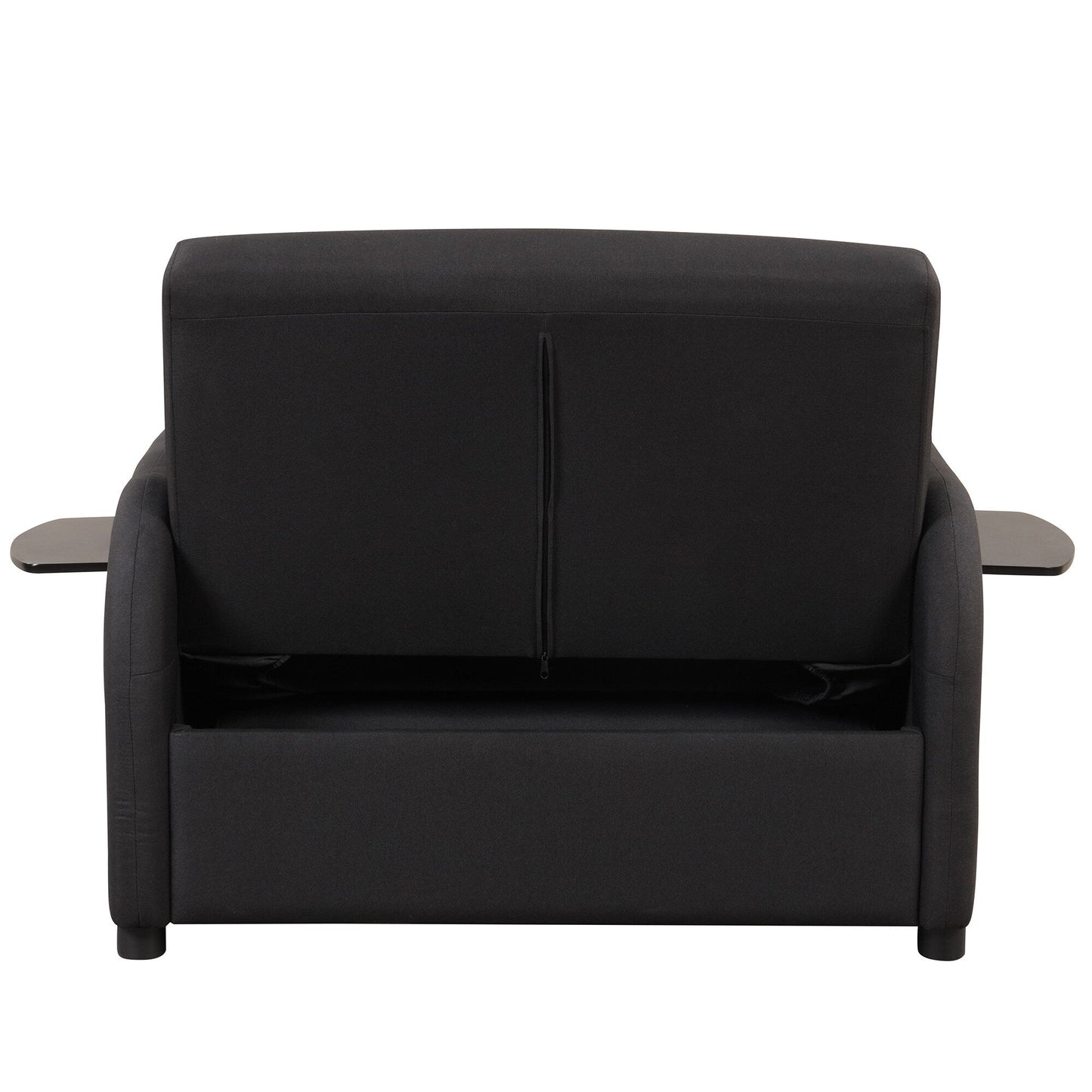 Roomfitters 3-in-1 Pull-Out Sofa Sleeper with Wing Tables, USB Charging, and Nap-Friendly Fabric for Living Room