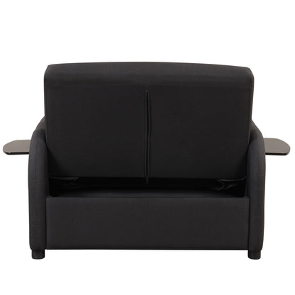 Roomfitters 3-in-1 Pull-Out Sofa Sleeper with Wing Tables, USB Charging, and Nap-Friendly Fabric for Living Room