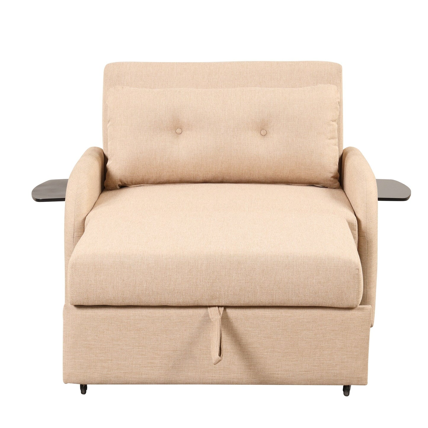 Roomfitters 3-in-1 Pull-Out Sofa Sleeper with Wing Tables, USB Charging, and Nap-Friendly Fabric for Living Room