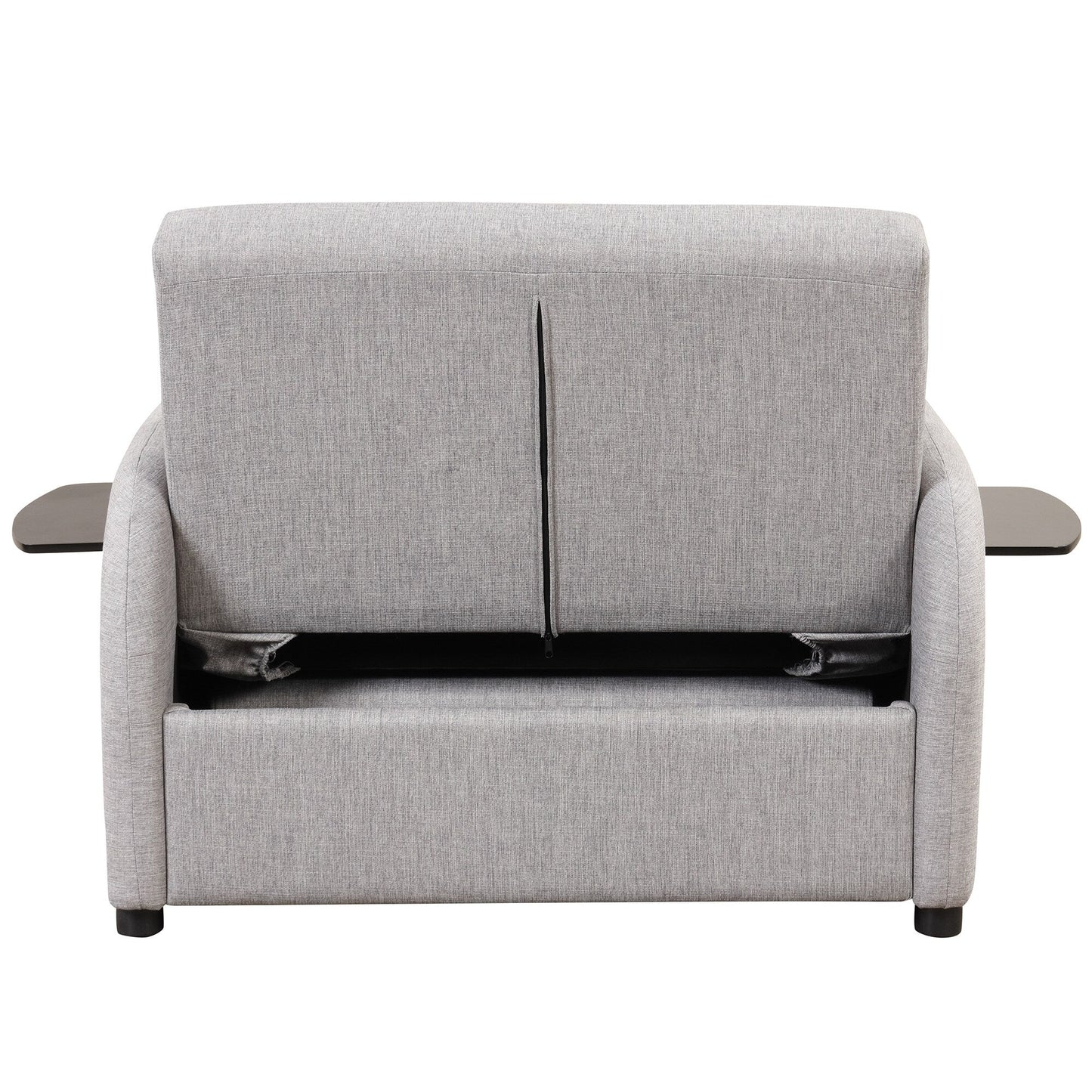 Roomfitters 3-in-1 Pull-Out Sofa Sleeper with Wing Tables, USB Charging, and Nap-Friendly Fabric for Living Room