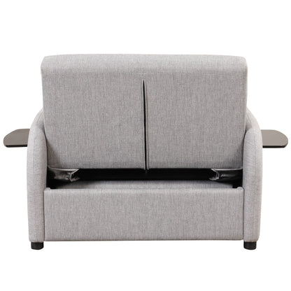 Roomfitters 3-in-1 Pull-Out Sofa Sleeper with Wing Tables, USB Charging, and Nap-Friendly Fabric for Living Room