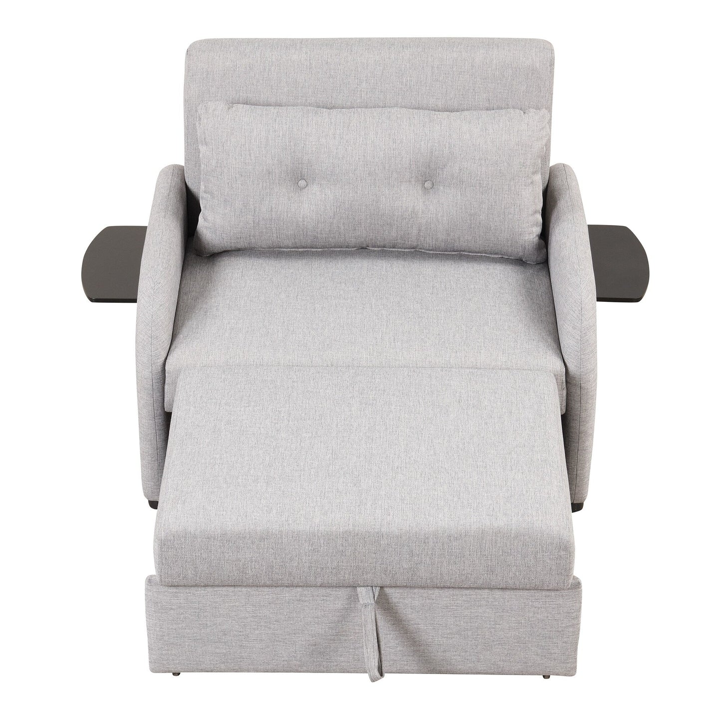 Roomfitters 3-in-1 Pull-Out Sofa Sleeper with Wing Tables, USB Charging, and Nap-Friendly Fabric for Living Room
