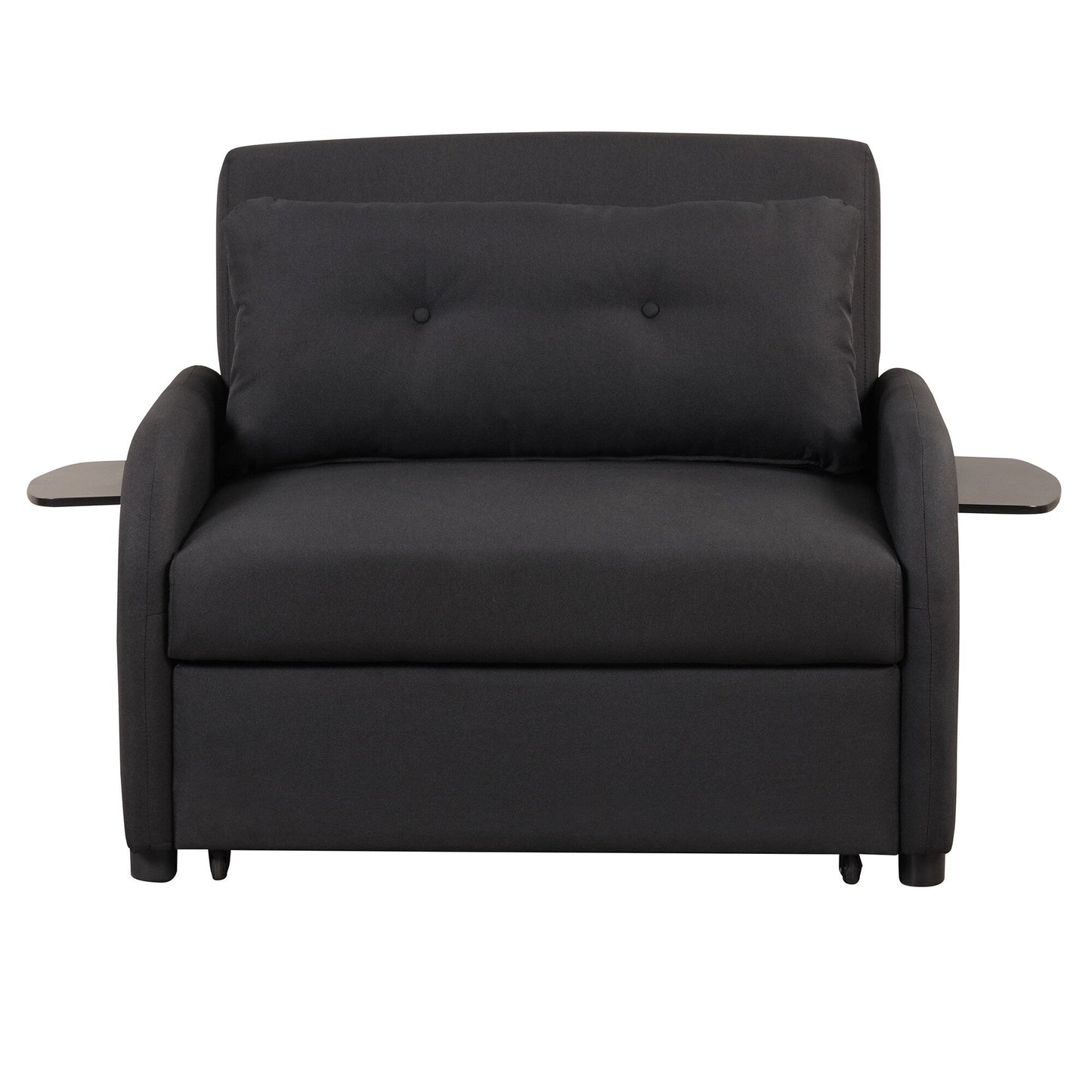 Roomfitters 3-in-1 Pull-Out Sofa Sleeper with Wing Tables, USB Charging, and Nap-Friendly Fabric for Living Room