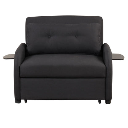 Roomfitters 3-in-1 Pull-Out Sofa Sleeper with Wing Tables, USB Charging, and Nap-Friendly Fabric for Living Room