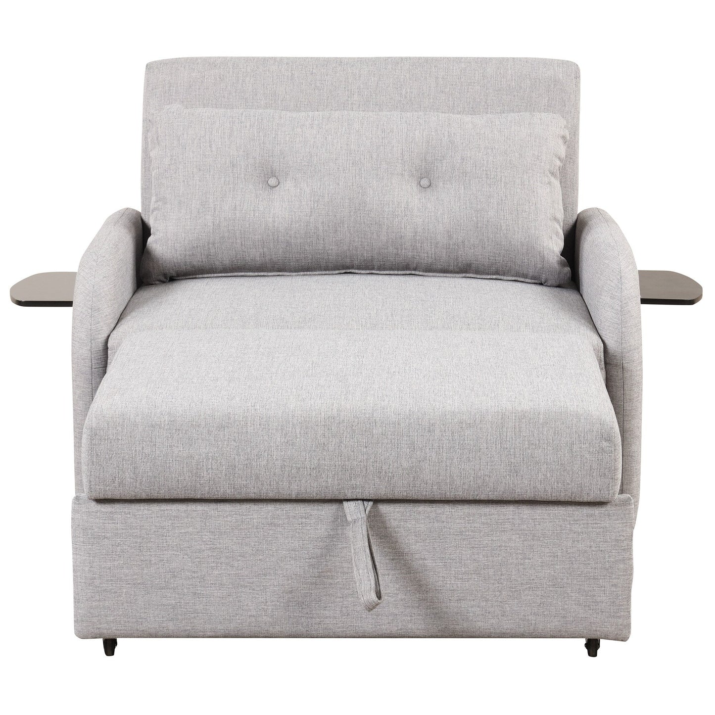 Roomfitters 3-in-1 Pull-Out Sofa Sleeper with Wing Tables, USB Charging, and Nap-Friendly Fabric for Living Room