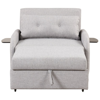 Roomfitters 3-in-1 Pull-Out Sofa Sleeper with Wing Tables, USB Charging, and Nap-Friendly Fabric for Living Room