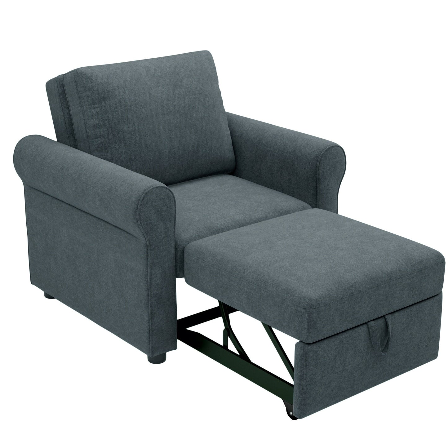 Roomfitters 3-in-1 Sofa Bed Chair, Convertible Sleeper Chair Bed, Adjustable Backrest Into Sofa, Lounger Chair