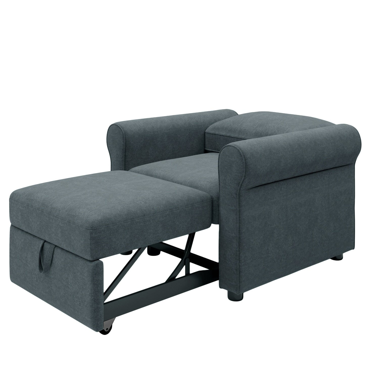 Roomfitters 3-in-1 Sofa Bed Chair, Convertible Sleeper Chair Bed, Adjustable Backrest Into Sofa, Lounger Chair